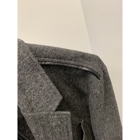 GUESS wool sports coat Mens‎ Large quilted bib Gray Lined Pockets - Picture 3 of 5